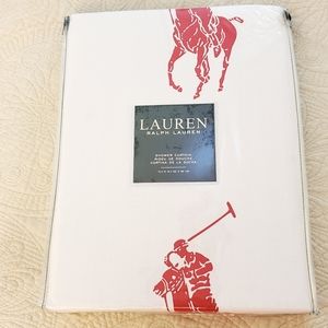 Ralph Lauren 72"x72" Shower Curtain Red Polo Pony